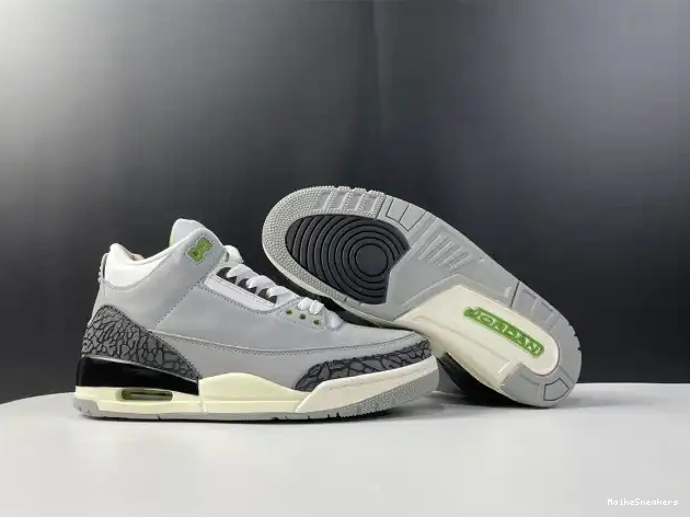MaikeSneakers Retro 3 Jordan Air 136064-006 Chlorophyll 0521